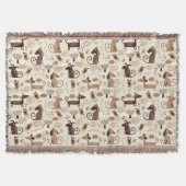patroon met schattige honden deken (Voorkant)