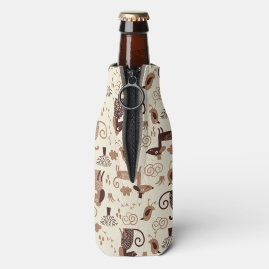 patroon met schattige honden flesjeskoeler (Fles Achterkant)