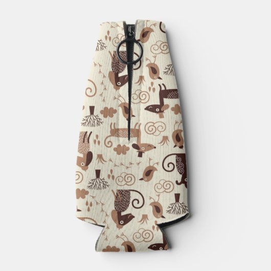 patroon met schattige honden flesjeskoeler (Achterkant)