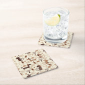 patroon met schattige honden kartonnen onderzetters (Insitu)