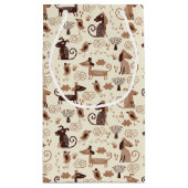 patroon met schattige honden klein cadeauzakje (Achterkant)