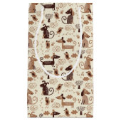 patroon met schattige honden klein cadeauzakje (Voorkant)