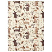 patroon met schattige honden klembord (Achterkant)