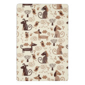 patroon met schattige honden mini klembord (Achterkant)