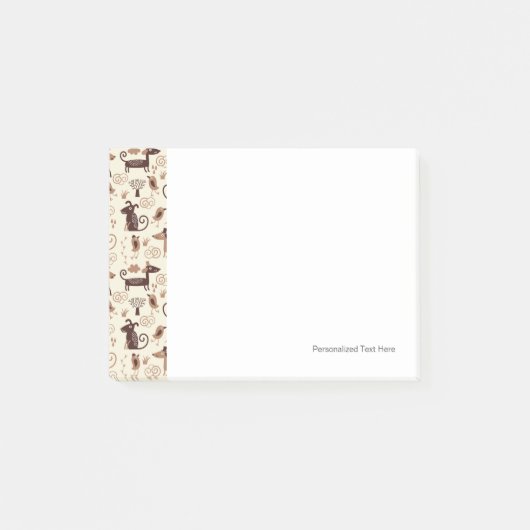 patroon met schattige honden post-it® notes (Voorkant)