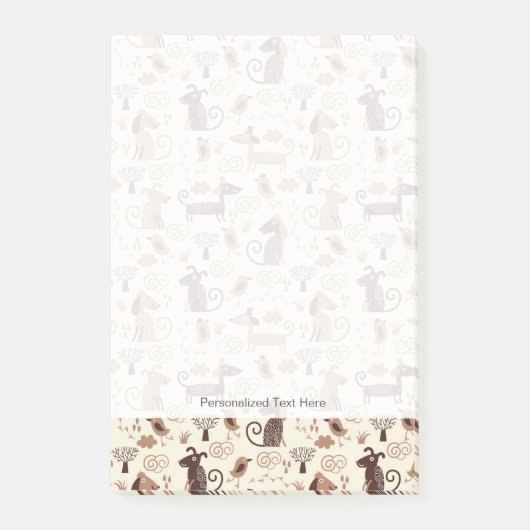 patroon met schattige honden post-it® notes (Voorkant)