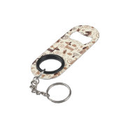 patroon met schattige honden sleutelhanger flessenopener (Achterkant Gekanteld)