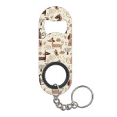 patroon met schattige honden sleutelhanger flessenopener (Achterkant)