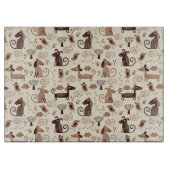 patroon met schattige honden snijplank (Voorkant)