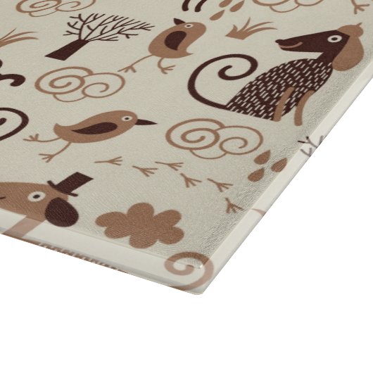 patroon met schattige honden snijplank (Hoek)