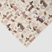 patroon met schattige honden tissuepapier (Detail)