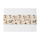 patroon met schattige honden uitnodigingen wikkel (Achterkant Voorbeeld)