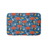 patroon met schattige katten en vogels badmat (Voorkant)