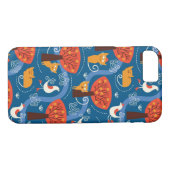 patroon met schattige katten en vogels Case-Mate iPhone case (Achterkant (Horizontaal))