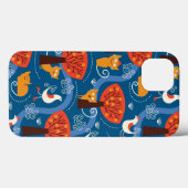 patroon met schattige katten en vogels Case-Mate iPhone case (Achterkant (horizontaal))