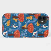 patroon met schattige katten en vogels Case-Mate iPhone case (Achterkant (horizontaal))