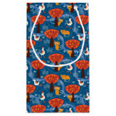 patroon met schattige katten en vogels klein cadeauzakje (Achterkant)