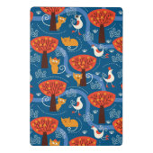 patroon met schattige katten en vogels mini klembord (Achterkant)