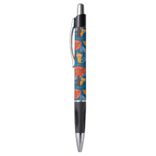 patroon met schattige katten en vogels pen