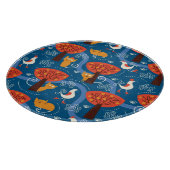 patroon met schattige katten en vogels snijplank (Hoek)