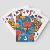 patroon met schattige katten en vogels speelkaarten (Achterkant)