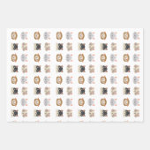 Patroon met schattige kattenkoppen inpakpapier vel (Voorkant 2)