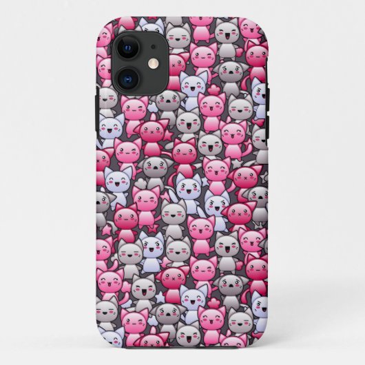 patroon met schattige kawaï - doodle cats 2 Case-Mate iPhone case (Achterkant)