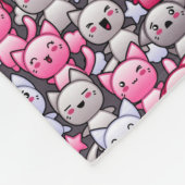 patroon met schattige kawaï - doodle cats 2 fleece deken (Hoek)