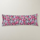 patroon met schattige kawaï - doodle cats 2 lichaamskussen (Achterkant)