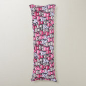 patroon met schattige kawaï - doodle cats 2 lichaamskussen (Voorkant Verticaal)