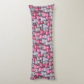 patroon met schattige kawaï - doodle cats 2 lichaamskussen (Achterkant (Verticaal))