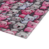 patroon met schattige kawaï - doodle cats 2 snijplank (Hoek)