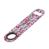 patroon met schattige kawaï - doodle cats 2 speed flessenopener (Achterkant Gekanteld)