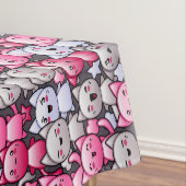 patroon met schattige kawaï - doodle cats 2 tafelkleed (Voorbeeld)