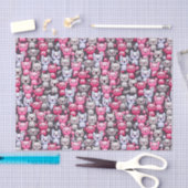 patroon met schattige kawaï - doodle cats 2 tissuepapier (Craft)