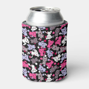 patroon met schattige kawaii - doodle katten 3 blikjeskoeler