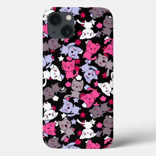 patroon met schattige kawaii - doodle katten 3 Case-Mate iPhone case (Achterkant)