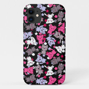 patroon met schattige kawaii - doodle katten 3 Case-Mate iPhone case