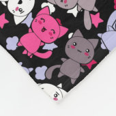 patroon met schattige kawaii - doodle katten 3 fleece deken (Hoek)