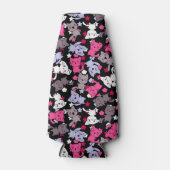 patroon met schattige kawaii - doodle katten 3 flesjeskoeler (Voorkant)