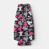 patroon met schattige kawaii - doodle katten 3 flesjeskoeler (Achterkant)