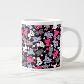 patroon met schattige kawaii - doodle katten 3 grote koffiekop (Rechts)