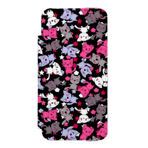 patroon met schattige kawaii - doodle katten 3