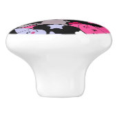 patroon met schattige kawaii - doodle katten 3 keramische knop (Zijkant)