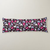 patroon met schattige kawaii - doodle katten 3 lichaamskussen (Achterkant)