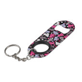 patroon met schattige kawaii - doodle katten 3 mini flessenopener (Voorkant Gekanteld)