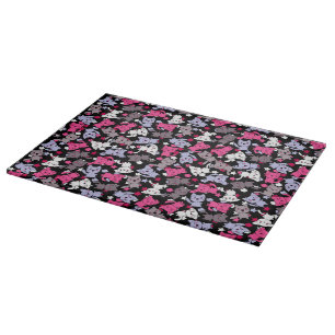 patroon met schattige kawaii - doodle katten 3 snijplank