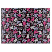 patroon met schattige kawaii - doodle katten 3 snijplank (Voorkant)