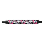 patroon met schattige kawaii - doodle katten 3 zwarte inkt pen (Voorkant)