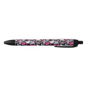 patroon met schattige kawaii - doodle katten 3 zwarte inkt pen (Bodem)